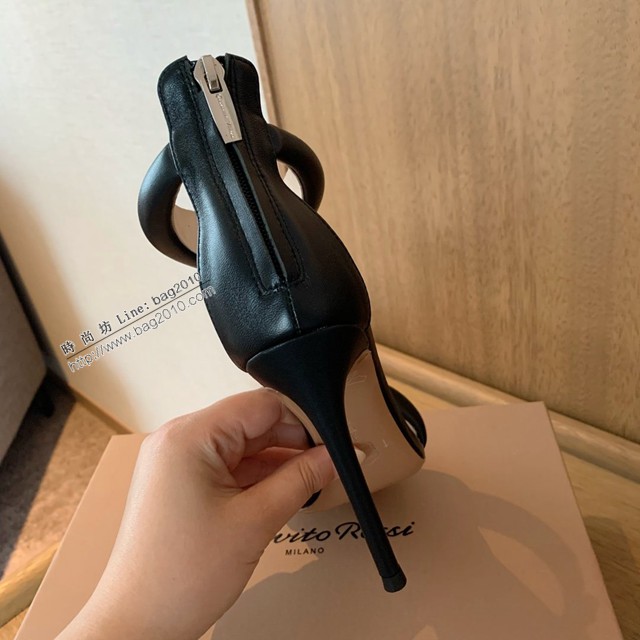 Gianvito Rossi專櫃款一字帶涼鞋 定制羊皮女士拖鞋 dx3597
